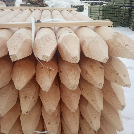 Столбы деревянные оцилиндрованные